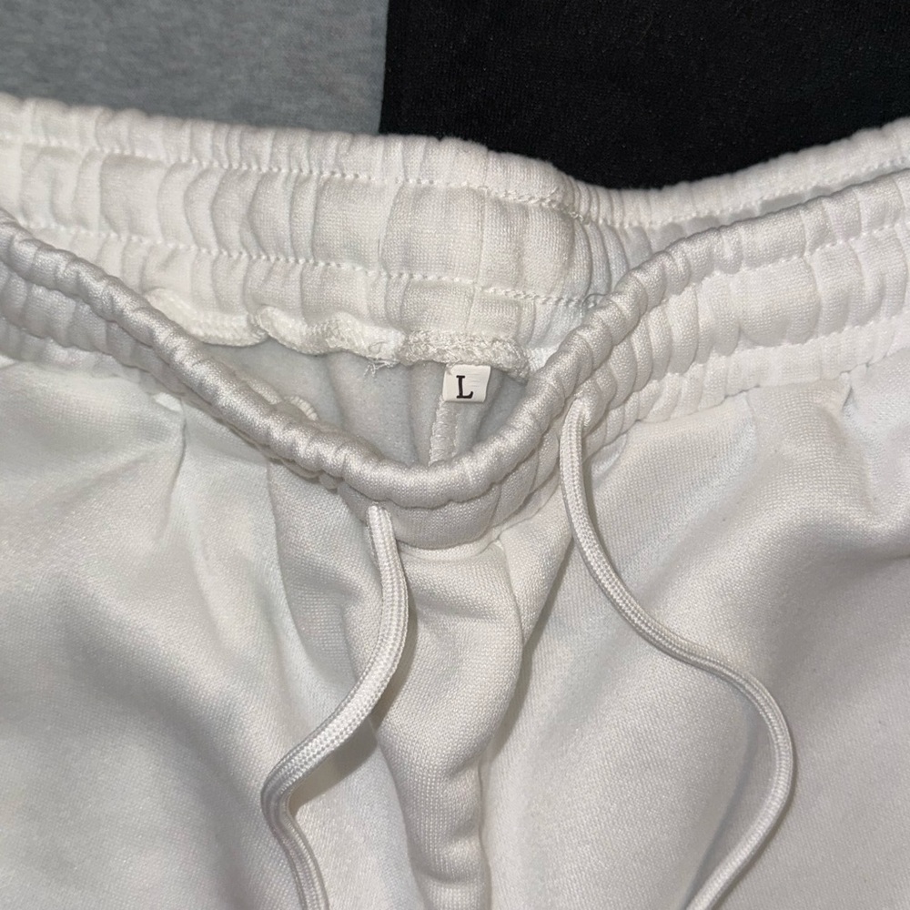 Grey, White, and Black Sweats with Elastic Waistband - Picture 3 of 4